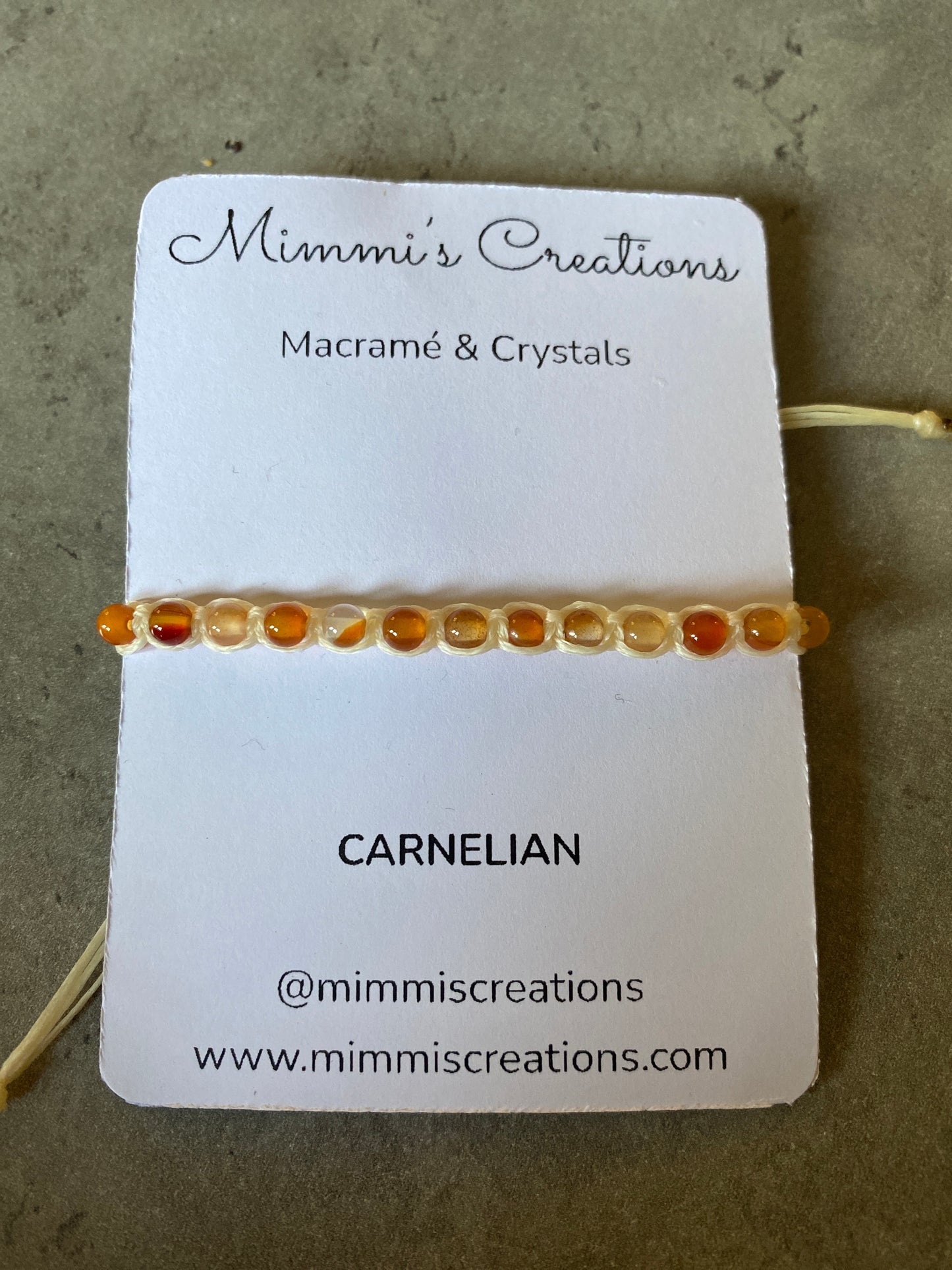 Adjustable Bracelet Carnelian