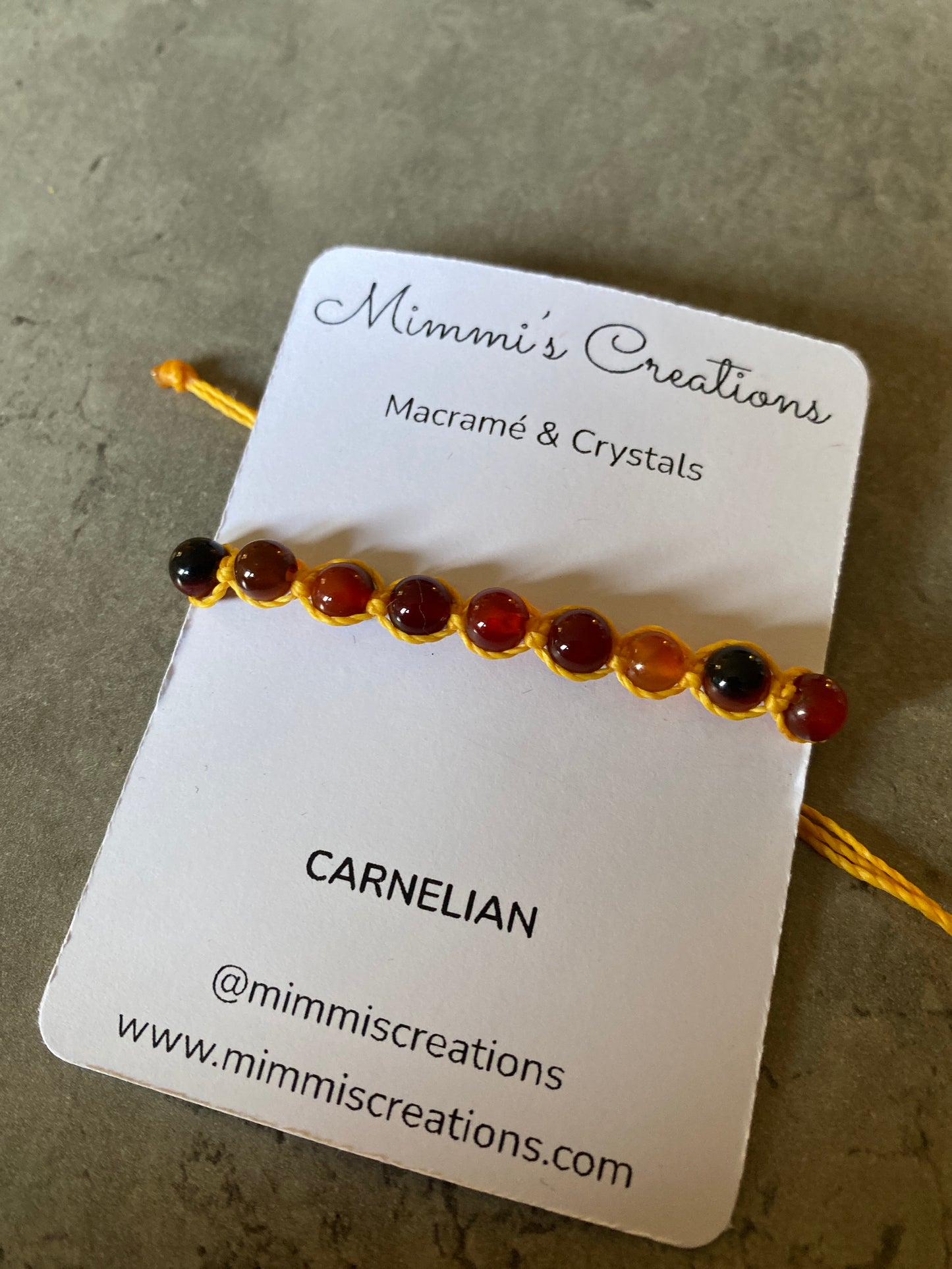 Adjustable Carnelian Bracelet