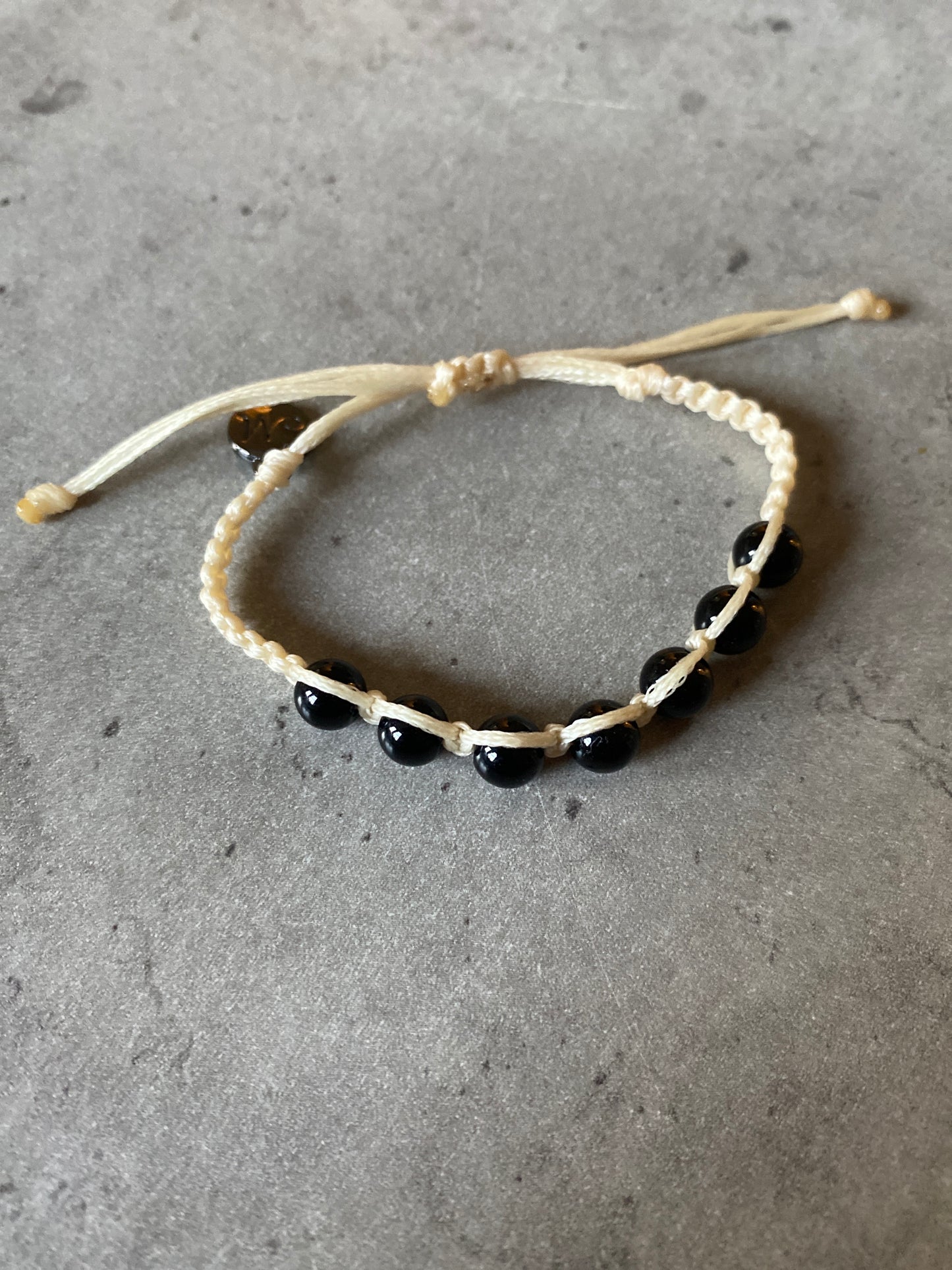 Adjustable Obsidian Bracelet