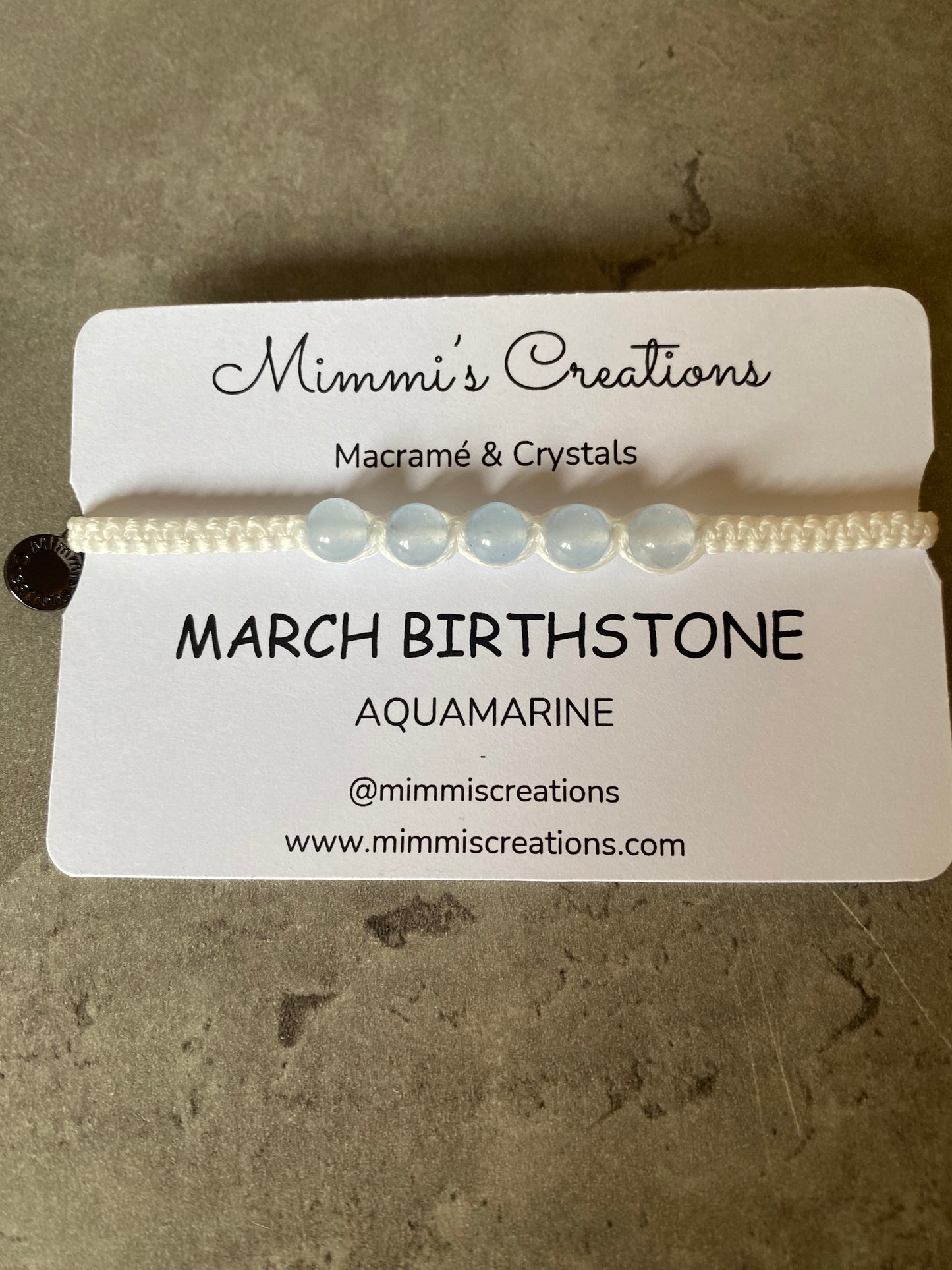 March Birthstone Bracelet